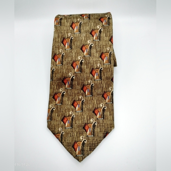 Robert Talbott Best Of Class Necktie Brown Abstract Hand sewn Men's Tie - Picture 2 of 8